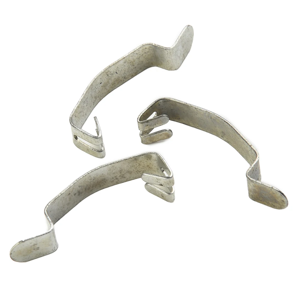 Air Filter Spring Clip Silver Stainless Steel 3 Pcs 4.2cm Length Direct