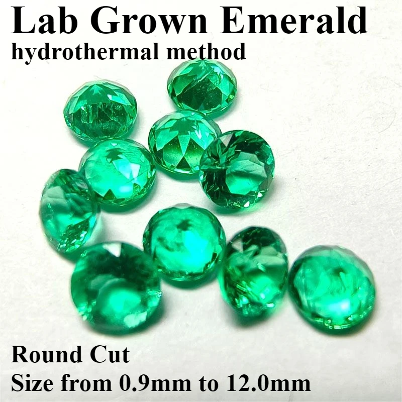 Lab Grown Emerald Gemstone for Jewelry Selectable Certificate