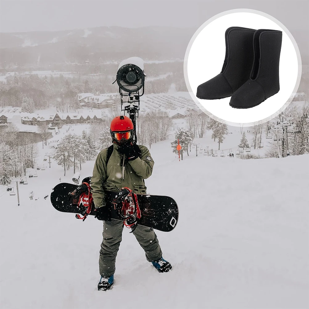 1 Pair Snow Boot Lining Insulated Shoe Liners Fleece Soft Thermal Boot Socks Outdoor Winter Inner Hiking Shoes New