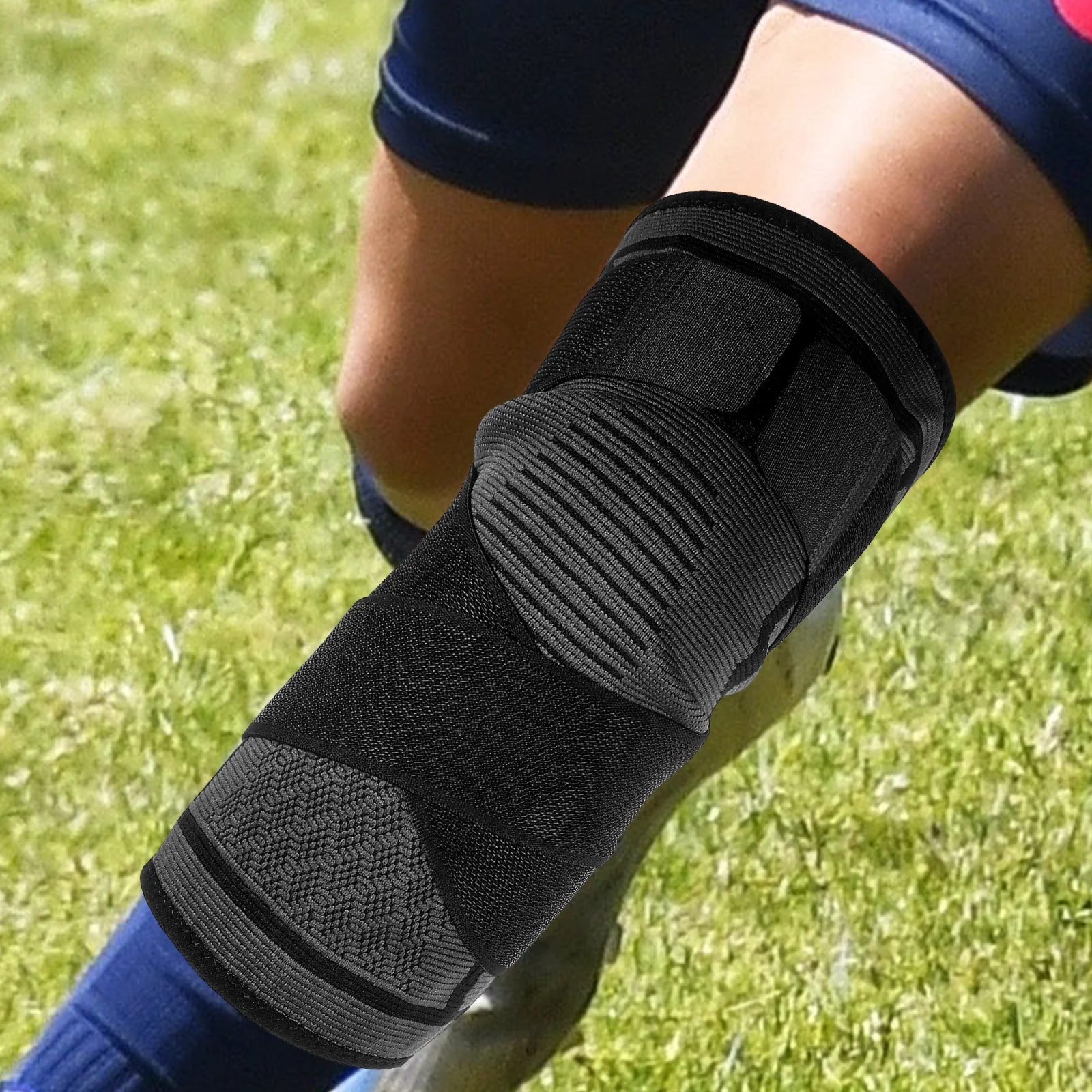 

Lace-up Nylon Knee Pads Warm Protector Riding Support Running Supplies Sleeve Outdoor Brace Strap