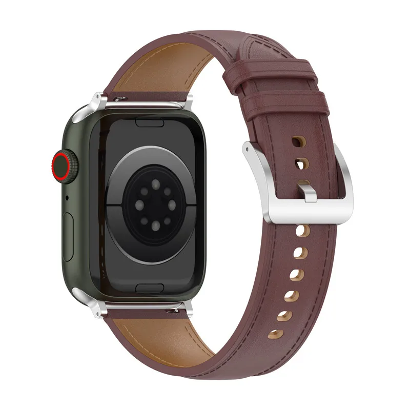 가죽 루프 팔찌 벨트 밴드 애플 시계 7 6 SE 5 4 42MM 38MM 44MM 40MM 스트랩 iWatch 41MM 45MM