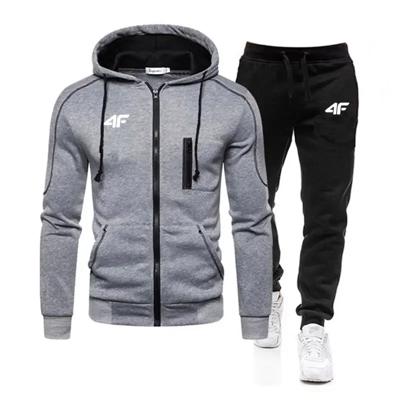 fall winter fleece thick warm men's tracksuit zipper hoodies+pants 2pcs sets suit sportswear trend fashion hip hop men clothing Fall Winter Fleece Thick Warm Men's Tracksuit zipper Hoodies+Pants 2Pcs Sets Suit Sportswear Trend Fashion Hip Hop Men Clothing 6
