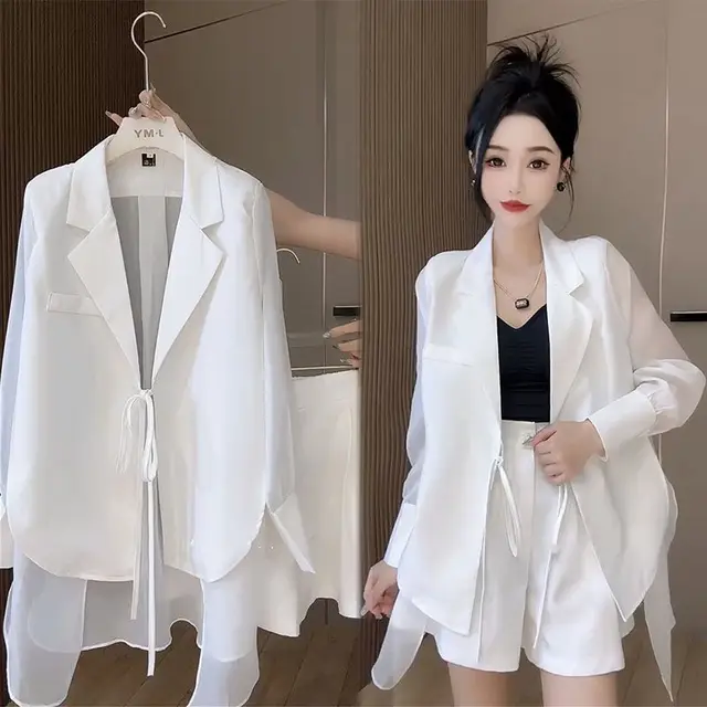 Two-Piece Set for Women, Loose Jacket & Shorts