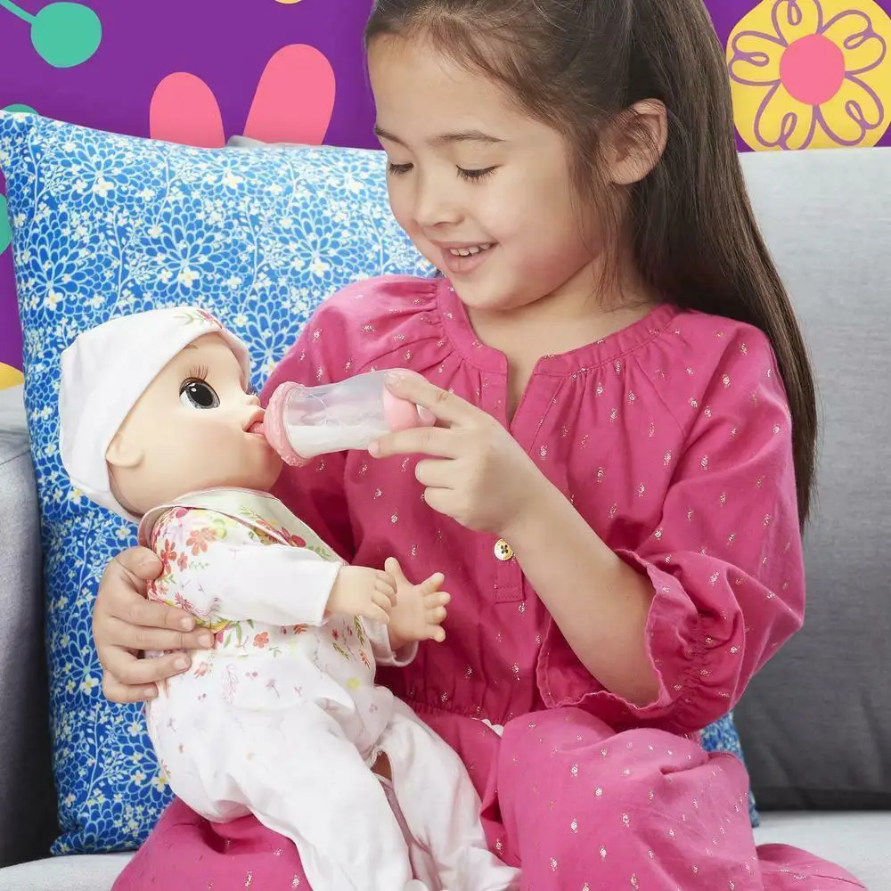 Hasbro Baby Alive Real As Can Be Doll Reborn Baby 80+ Lifelike Expression  Movement Sound Feed Doll Accessories Toy for Girl Gift