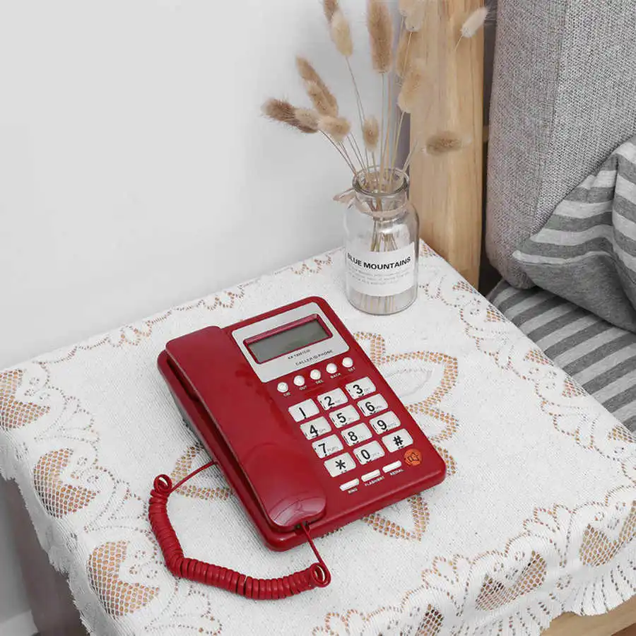 Landline Phone Home Hotel Wired Corded Desktop Office Telephone Caller ID