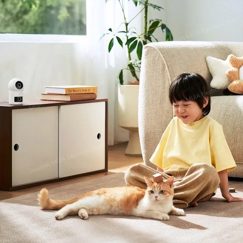 XIAOMI Smart Camera 4 Dual-Lens 3K Dual View, rilevamento del pianto di persone/animali domestici/bebè AI, Wi-Fi 6, visione notturna a colori, versione CN con adattatore - immagine 5