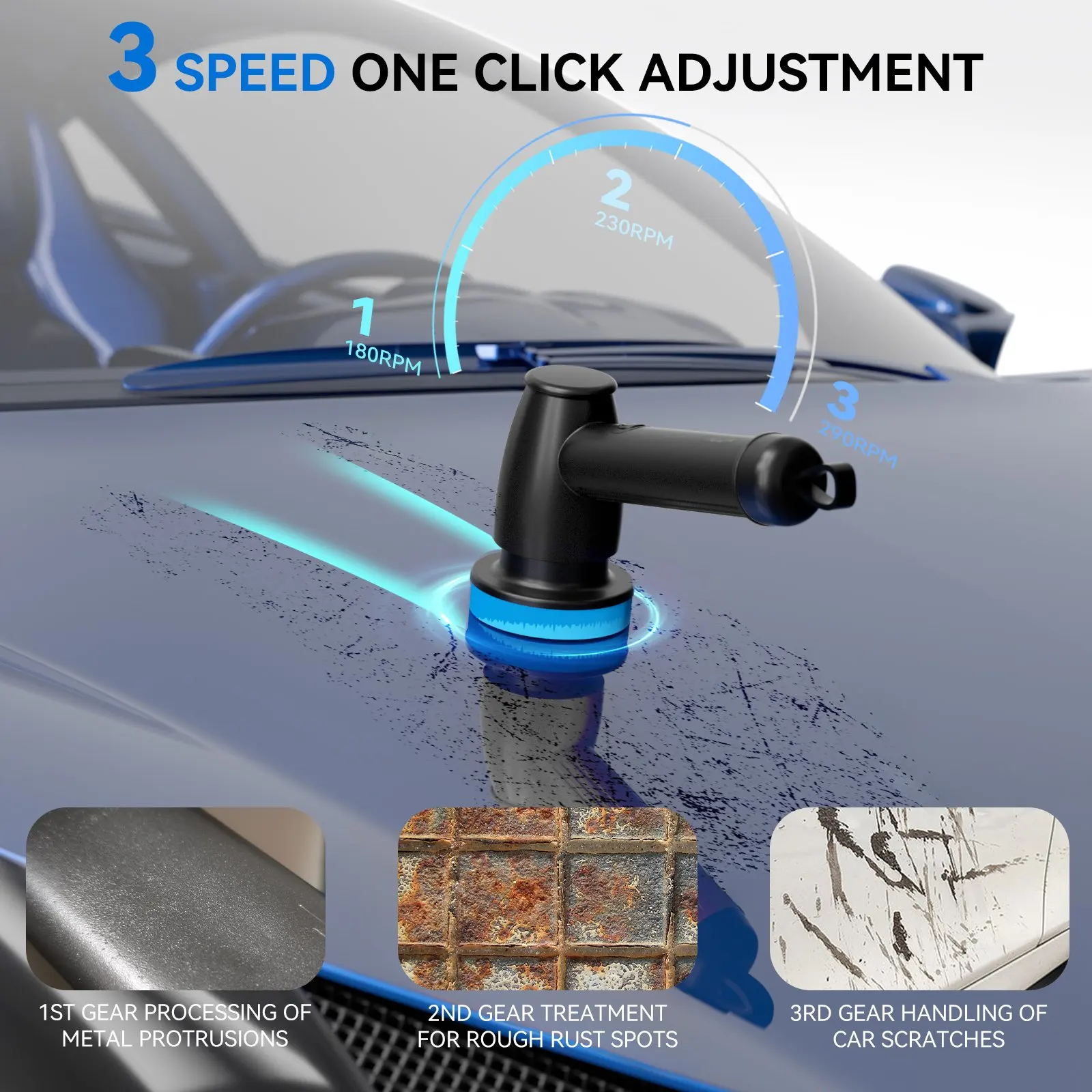 Car Polisher Machine Wireless Electric Polishing Wax Tool Adjustable Speed Cordless Auto Polish Waxing Machine Car Polishing