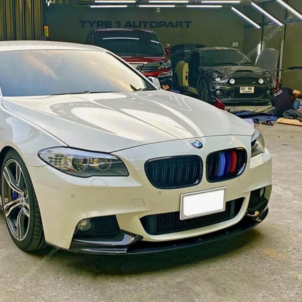 Bmw F10 F11 M 퍼포먼스 스타일 프론트 범퍼 립 스포일러 스플리터 디퓨저 5 시리즈 525d 535i 530I 550i 2010-2017 튜닝