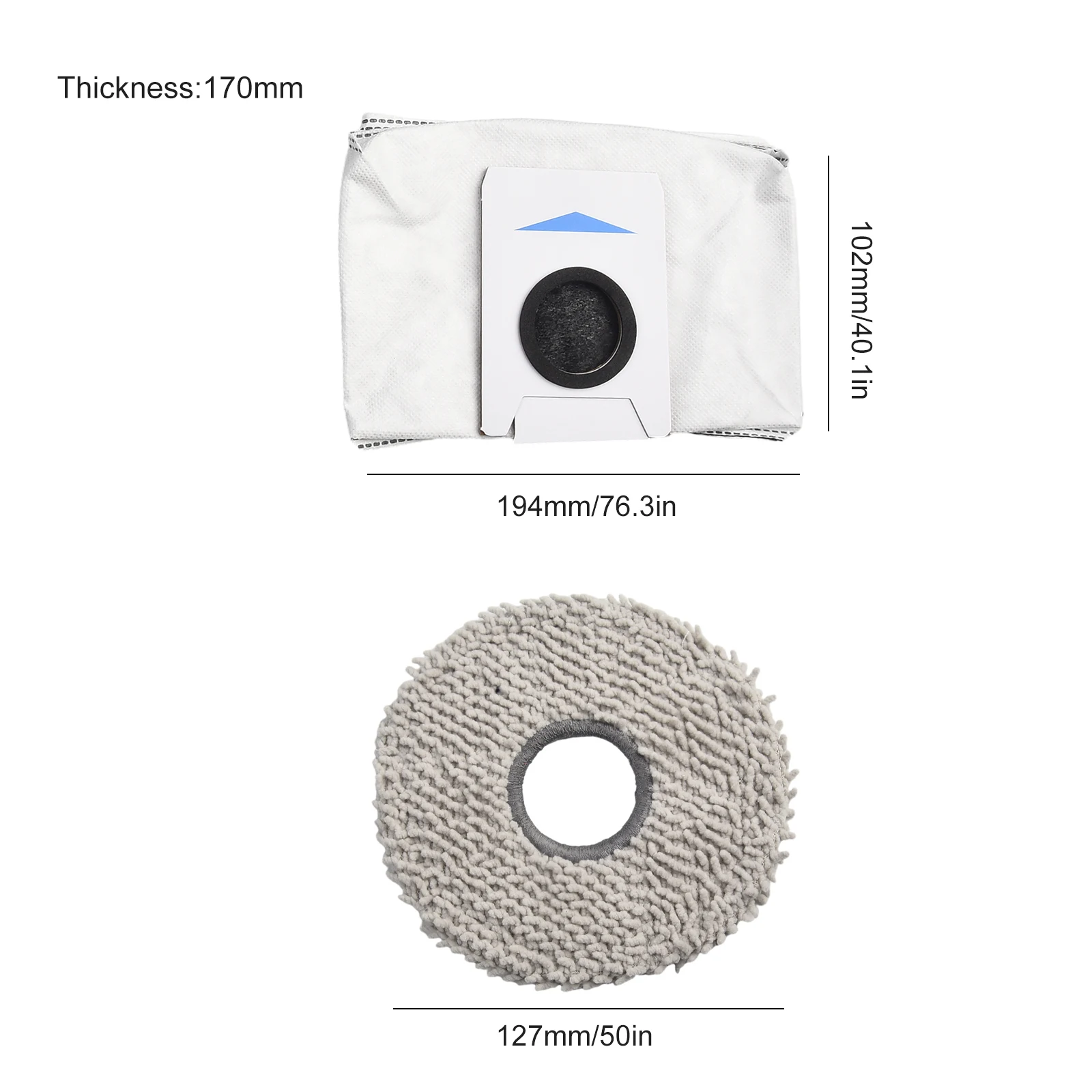 

Vacuum Parts Mopping Cloth Durable For DEEBOT T20 OMNI Omni Suction Robot Strong Water Absorption X1 E Cleaning Tool