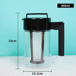 Cold Brew Iced Coffee and Tea Maker with Filter and Handle - Clean and Hygienic Design (900ml)