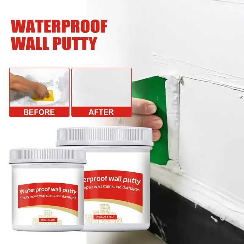 Masilla de relleno de agujeros para paredes, crema de pasta de salpicaduras de alta densidad, crema de reparación de agujeros de pared de larga duración, multifuncional, resistente al agua