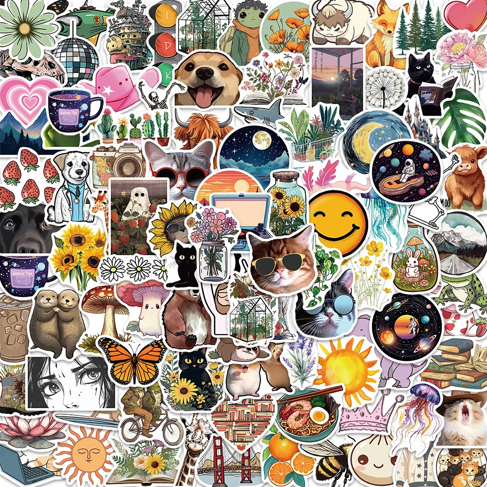 

10/30/50/100pcs Creative Plant Graffiti Stickers Hot Cartoon Sticker for Skateboard Motorcycle Luggage Phone Art Decal Kid Toys