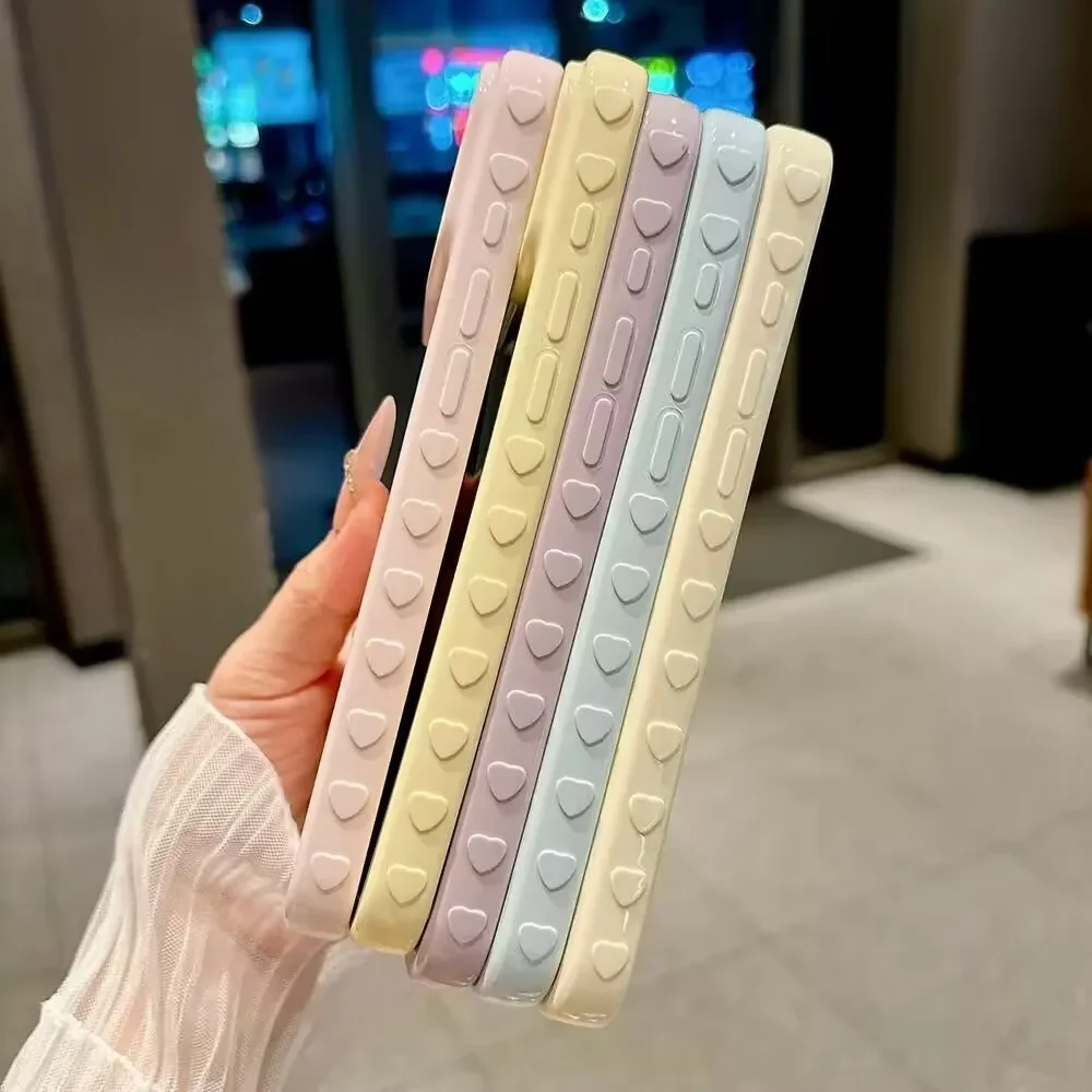 Heart-Shaped Cute Love Silicone Phone Case