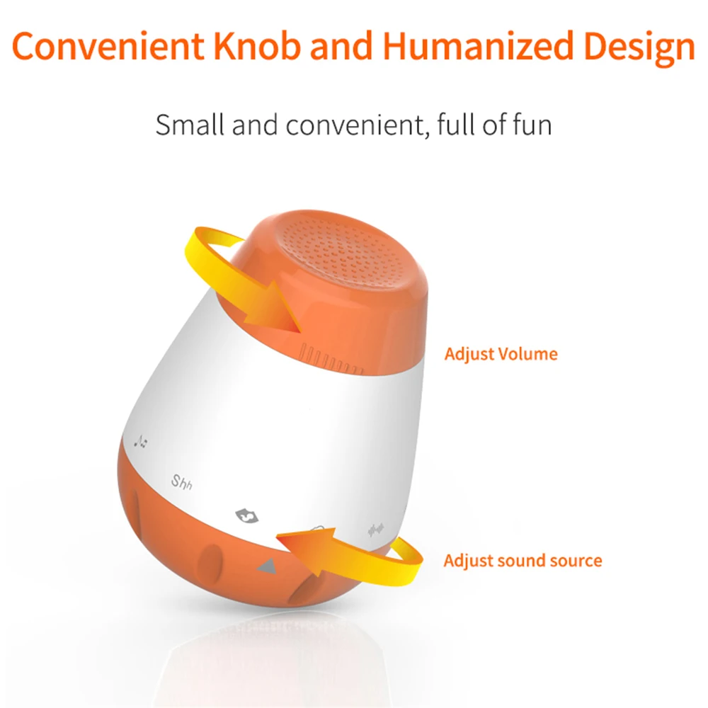 Smart Baby Sleep Soother White Noise Sound Machine 6 Soothing Sounds Intelligent Voice Activated White Noise Machine Sleep Aid Device