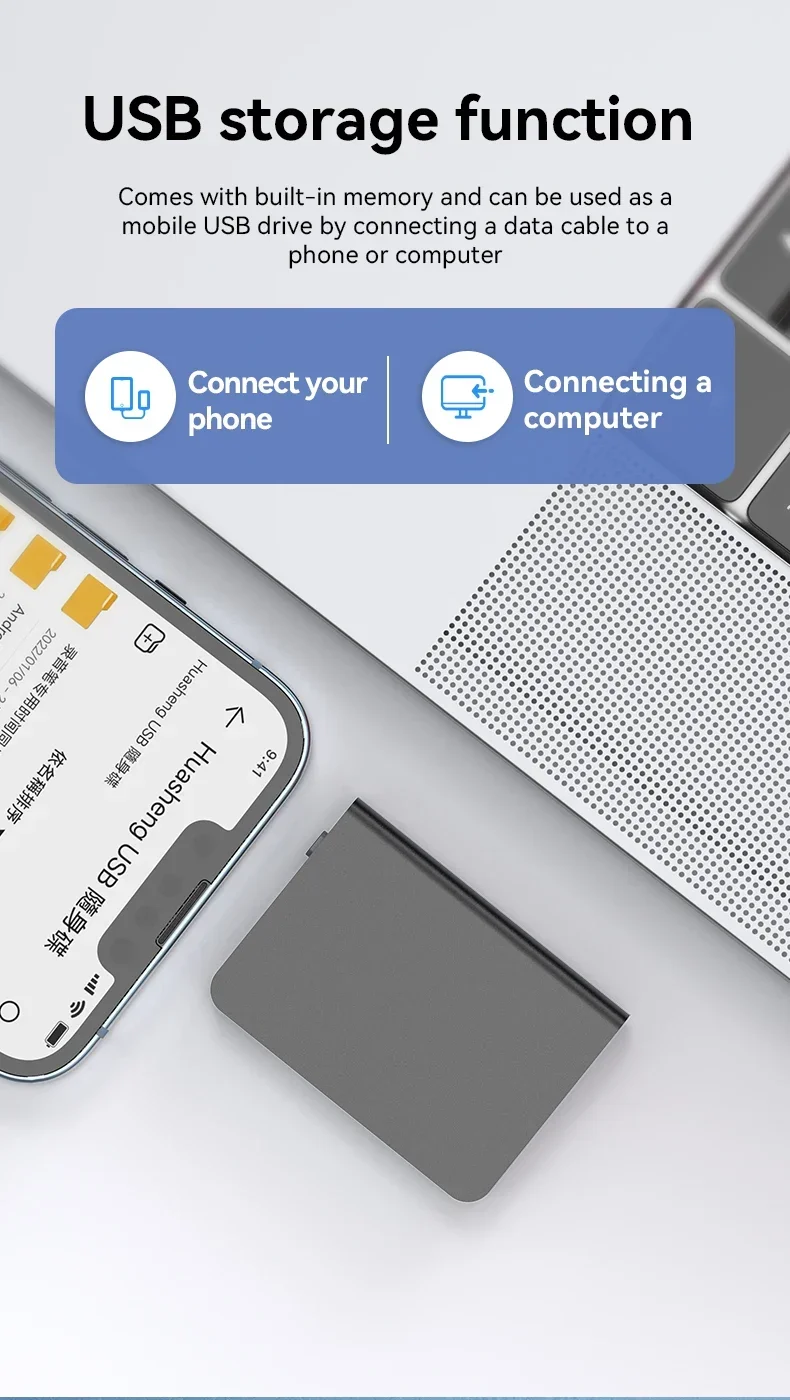 Registratore Vocale AI Rfeeuubft A3 - Trascrizione E Traduzione 58 Lingue, 16GB, ChatGPT-4