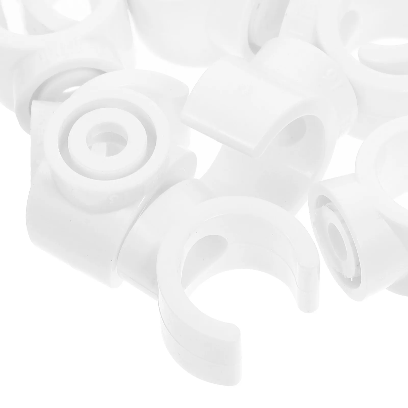 50Pcs 케이블 클램프 PVC U 자형 파이프 클립 두꺼운 플라스틱 홀더 물 가스 전기 도관 배관을 위한 안전한 지지대