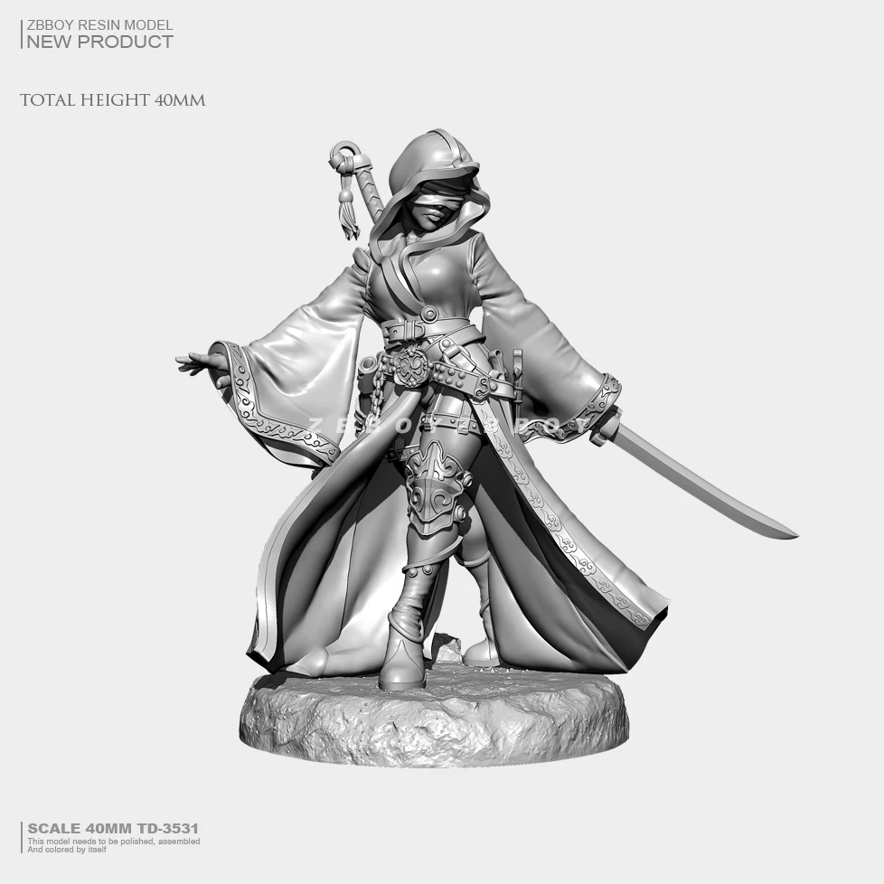 

40mm Resin model kits figure beauty colorless and self-assembled TD-3531