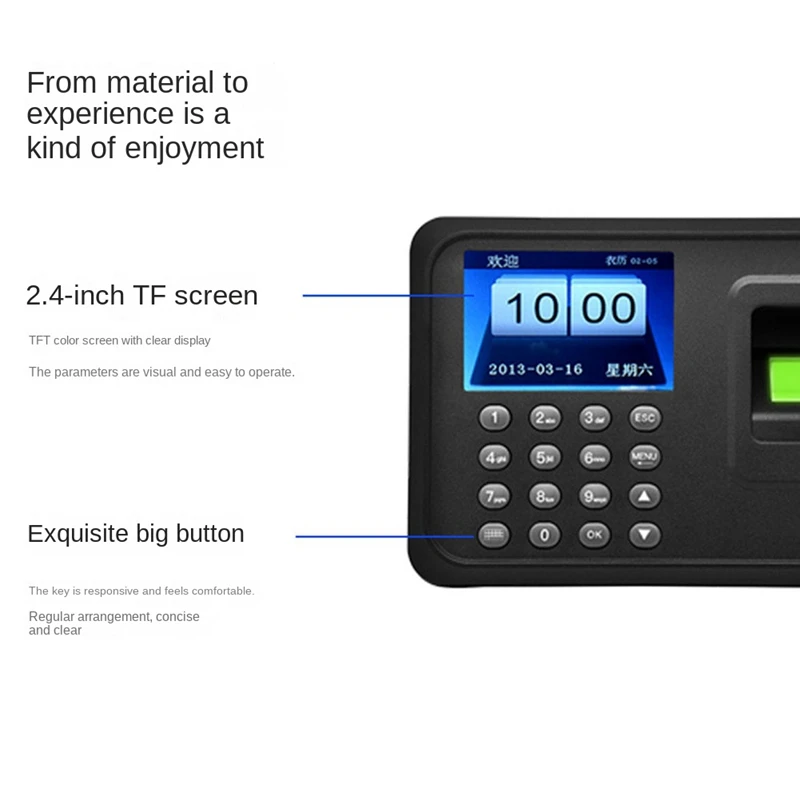 Plastic Attendance Machine Biometric Attendance System 1000 Fingerprint Capacity Support USB Driver Download AU Plug