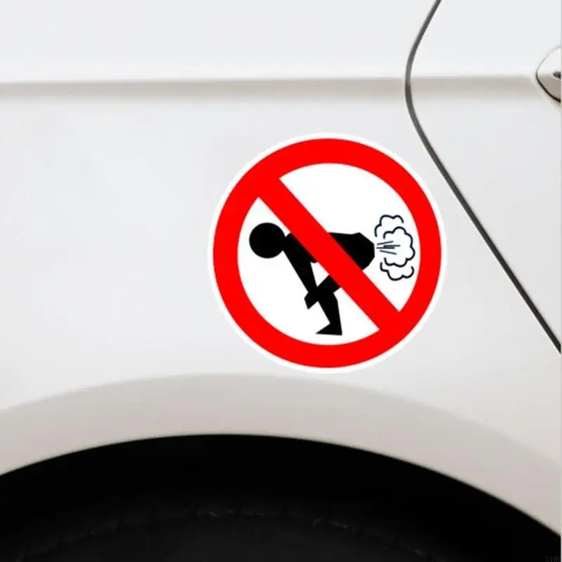 652F 12cm x 12cm No Farting Car Sticker Funny PET Decal for Car Styling