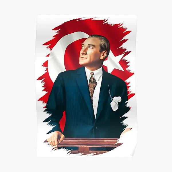 

Mustafa Kemal Ataturk плакат печать современного дома картина настенное украшение для комнаты роспись винтажное искусство без рамки