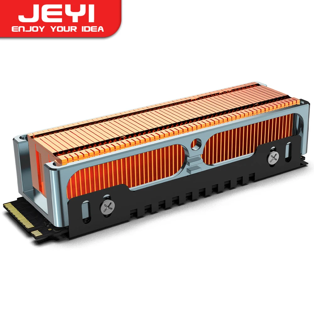 Dissipador Ssd High Performance Aleta de Cobre com Moldura de Alumínio Dissipadores de Calor Passivos Frio 401 w mk 50 Pcs Jeyi-m.2 2280