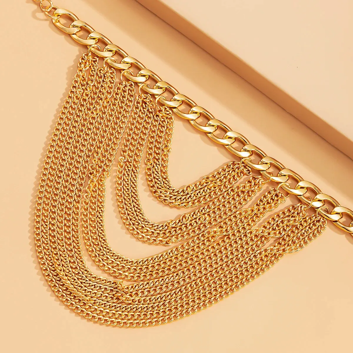 Women Anklets Multilayer Long Tassel Chain Gold Color High Heel Shoes Feet Chains Wed Party Jewelry