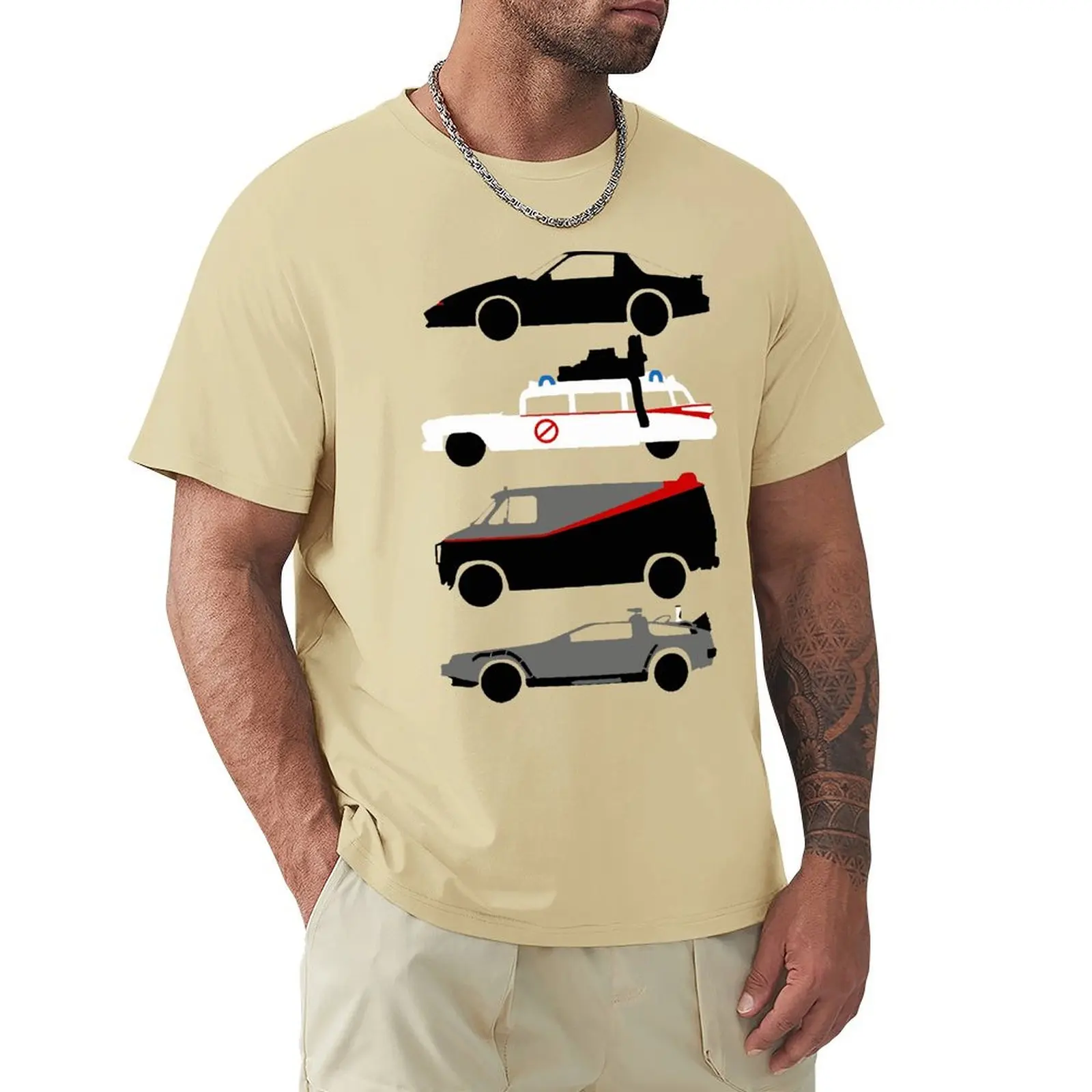 Knight Rider Kitt Ghostbustears Maglietta Da Uomo The Car'S The Star Casual O Neck T-Shirt In Cotone