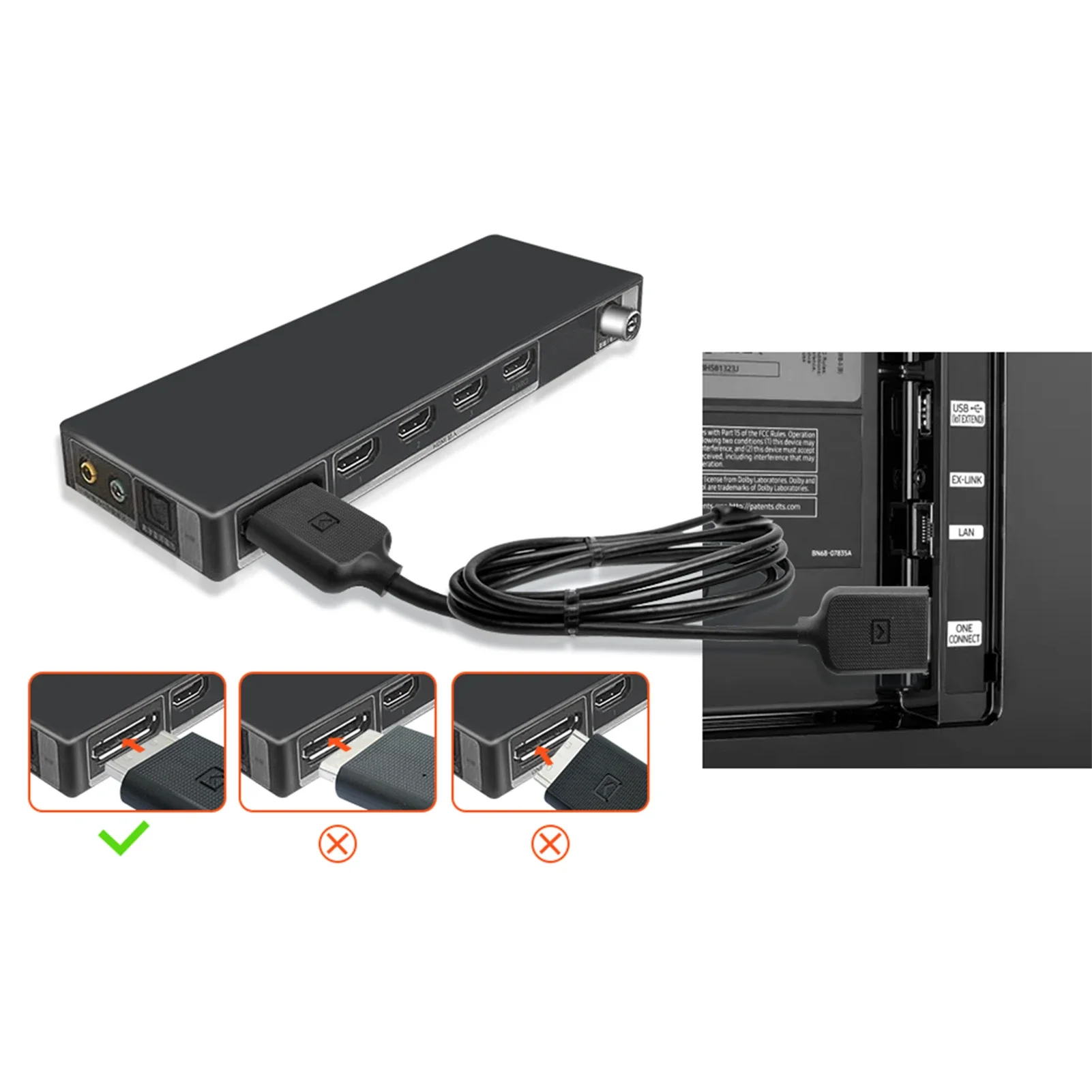 TV용 BN39-02209A BN39-02209B UN49KS8000FXZA UN49KS8000FXZC UN49KS8500FXZA UN49KS8500FXZC 새 제품 2M/6.5Ft 원 커넥트 케이블
