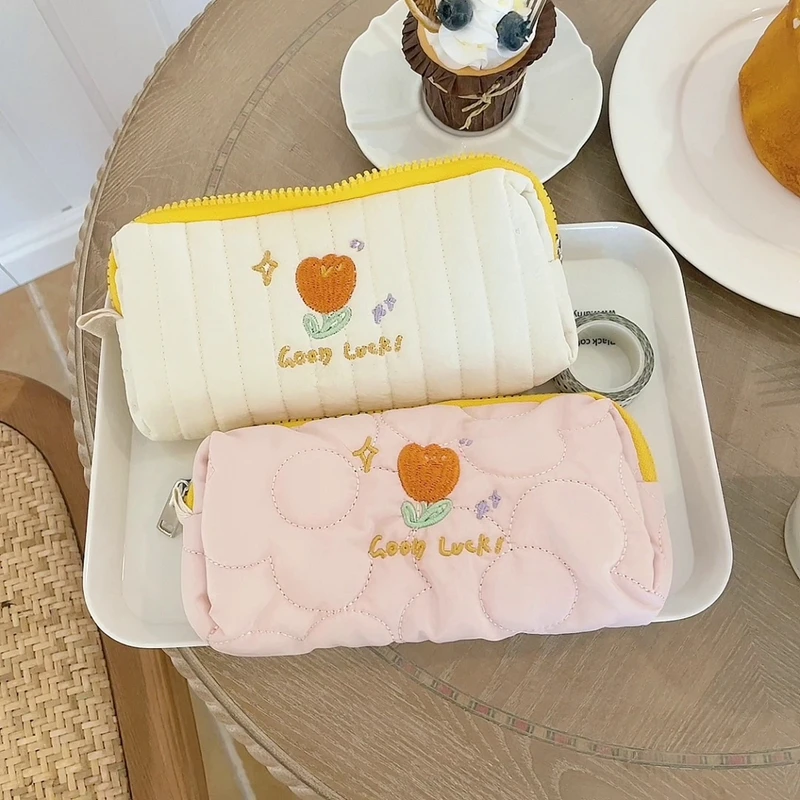 Cute Pillow Shape Pencil Bag Pen Case Soft Touch Color Storage Pouch for  Stationery School Cosmetic Travel F668