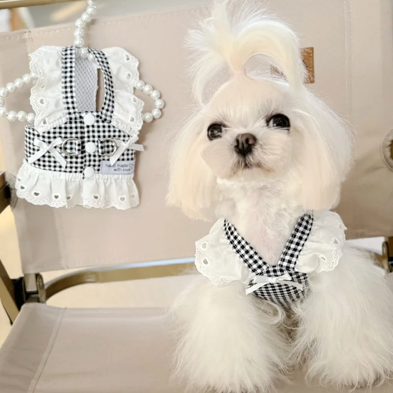 Lace Summer Vest for Small Dogs Harness Apparel