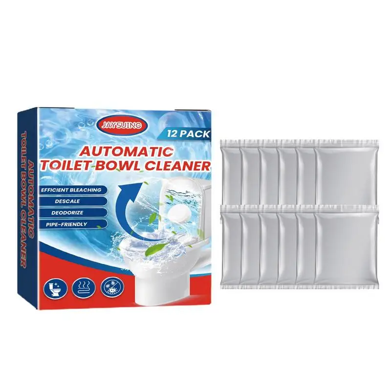

Toilet Bowl Cleaner Tablets 12pcs Toilet Tank Bleach Tablets For Toilet Cleaning And Deodorization Sustained-Release Toilet Tank