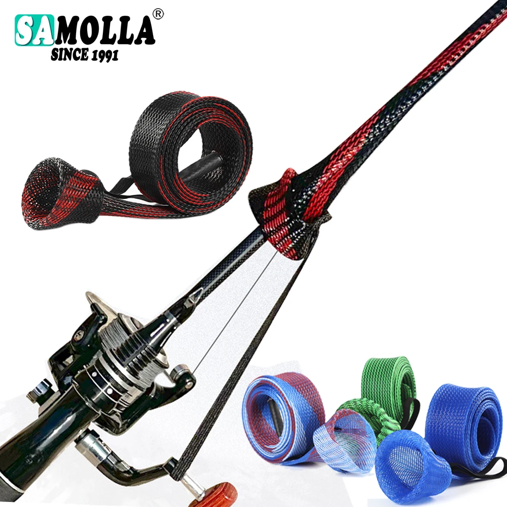 Fishing Rod Sleeves Protective Rod Socks for Fishing Poles Cover Tangle Tools Accessories with Lanyard