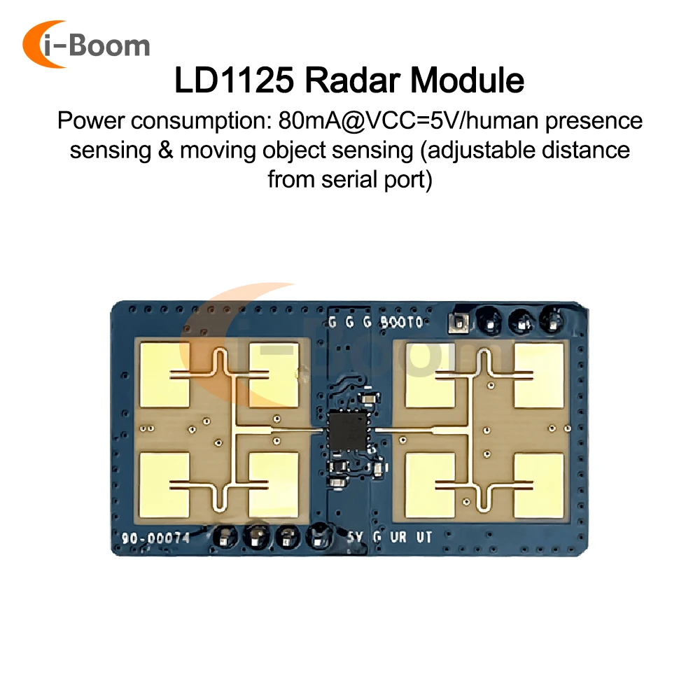 Módulo Sensor Corporal Lidar para Casa Inteligente Detecção de Movimento Radar Microondas Presença Humana Hlk-ld1125h24g