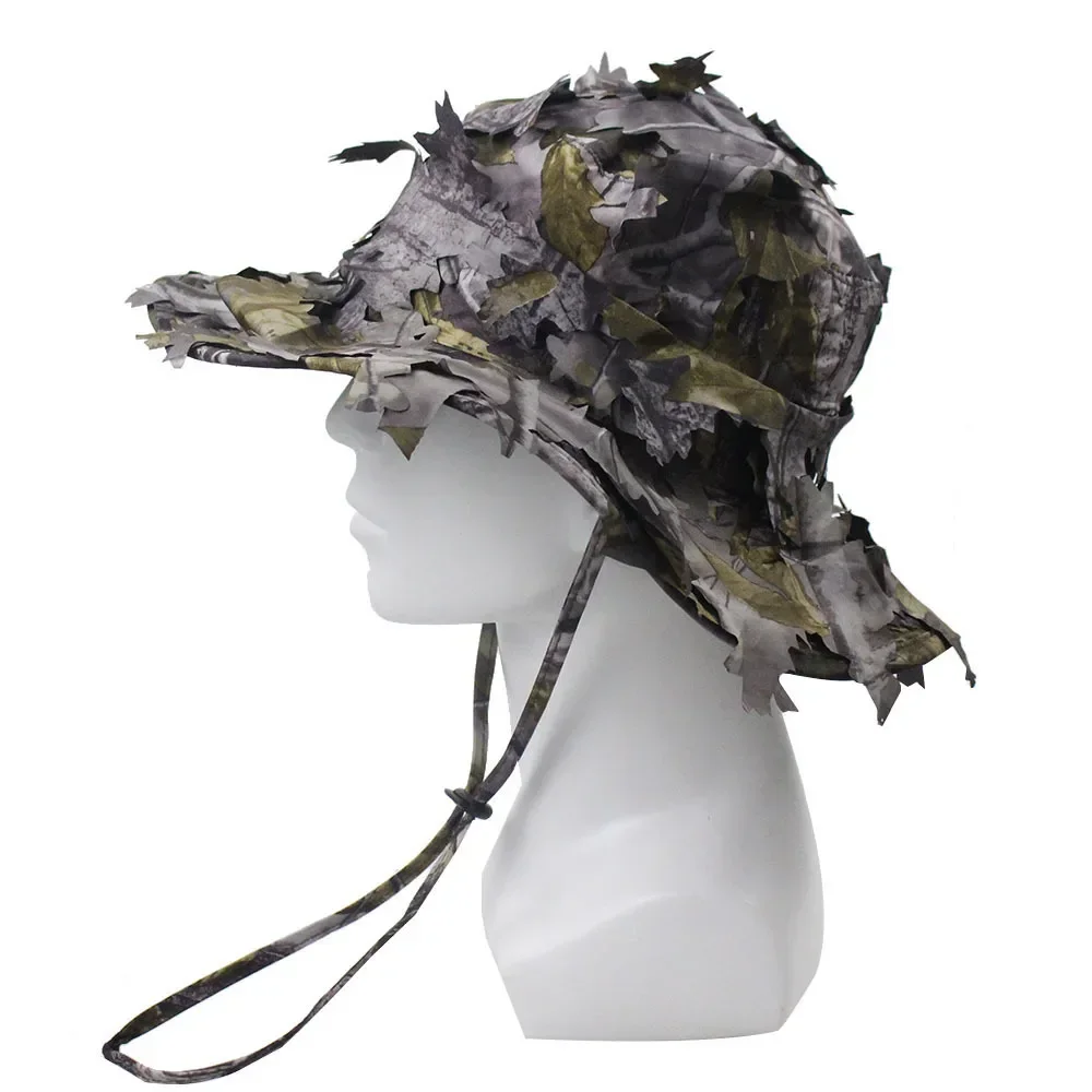 Breathable Camouflage Hunting Hat Summer Men Women Outdoor Sunshade Bucket Hat Hiking Fishing Climbing Tactical Boonie Cap