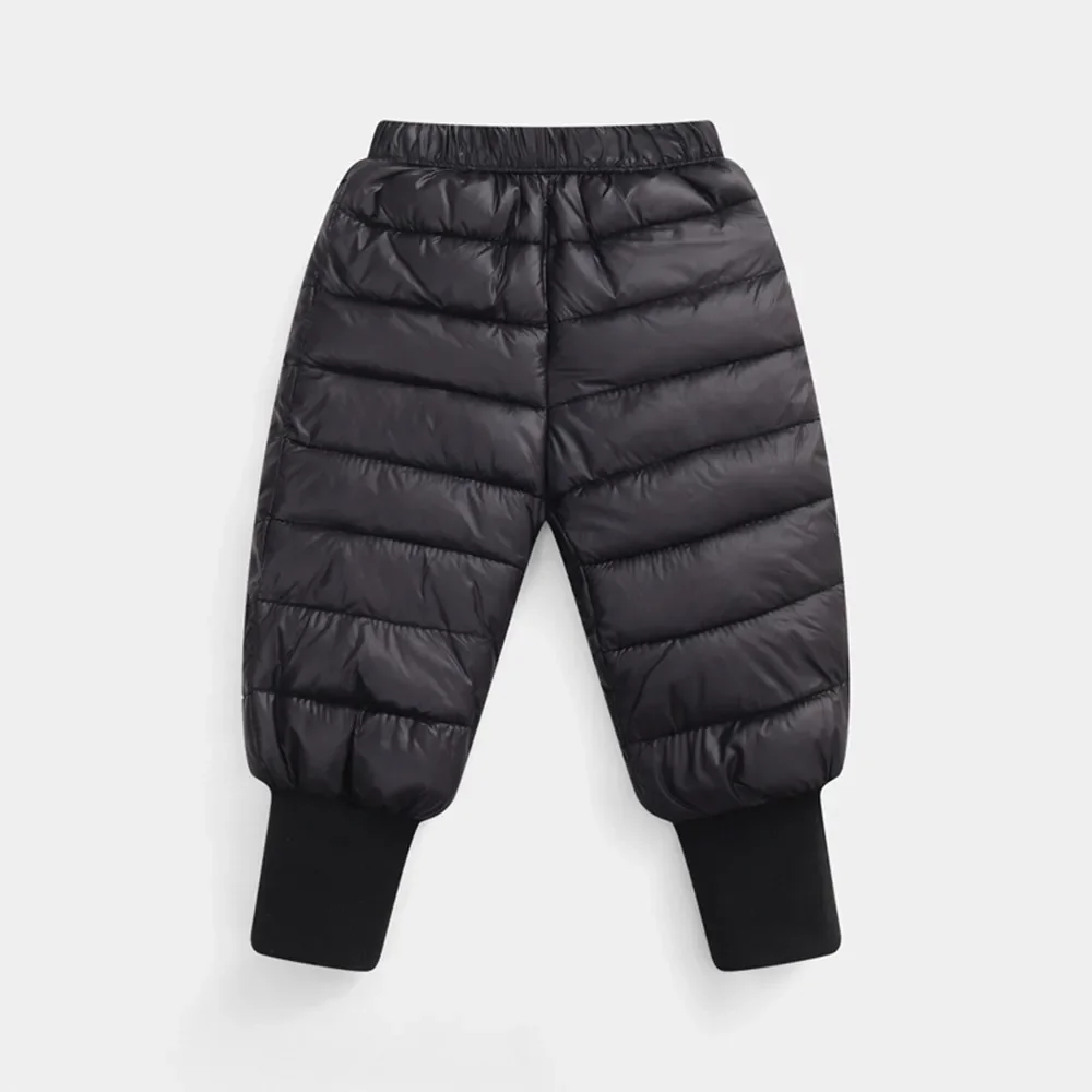 Boys Girls Down Cotton Pants Padded Thick Warm Waterproof Elastic Waist Trousers Kids Baby Toddler Winter Ski Sport Clothing New