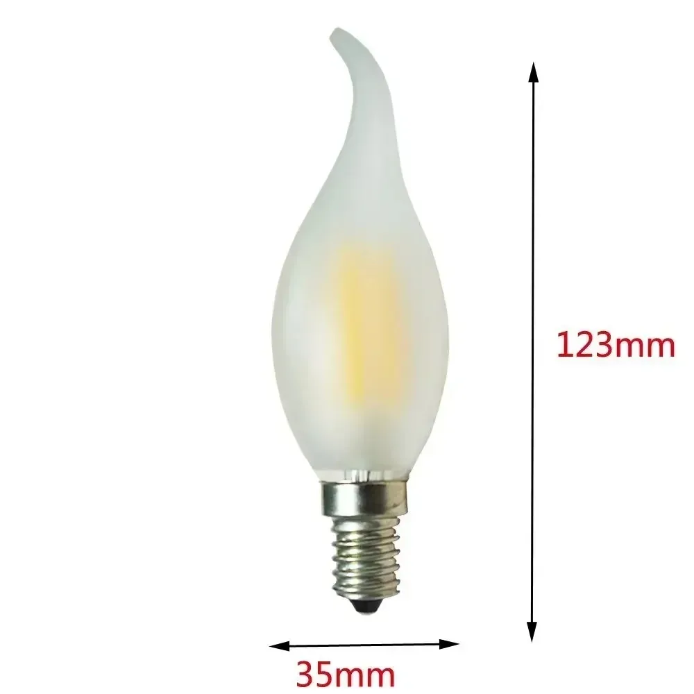 ZMH Pack De 6 Bombillas LED E14 4W 2700K Lámpara Vela Blanca Cálida Con