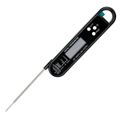 Precision Instant Read Digital Meat Thermometer - Red & Black Kitchen Gadget (BLACK)