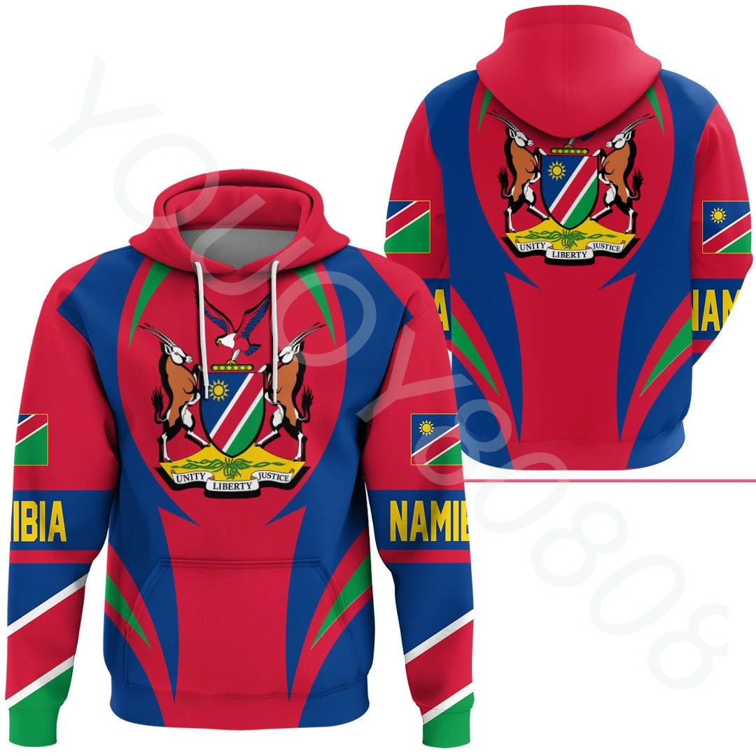 

frican Region Men's New Clothing Sweater Print Casual Sports Namibia Action Flag Hoodie Hoodie Harajuku Top