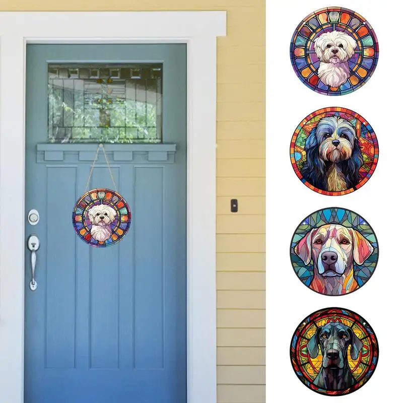 

Acrylic Hangings Suncatchers Window Sun Catcher Dog Memorial Gifts 16*15cm Acrylic Window Hangings Suncatcher For Garden Door