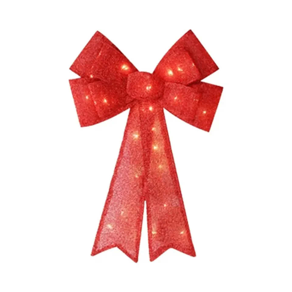 Large Luminous Christmas Tree Decoration Bow