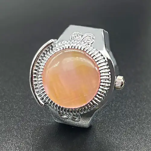 Kiss Jewelry Simple Silver Color Creative Quartz Watch Dial Finger Rings Couple Women Men Elastic Strap Metal Clock Ring Jewelry - Image 18