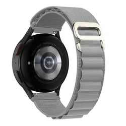 Durable Nylon Loop Strap Wristband, 22mm for 22mm Universal (Light Grey)