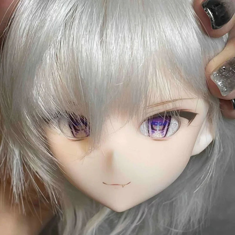 Anime 1/4 Doll's Head No Makeup White Skin Boy's Open Head Accessories Girls Dress Up Toys 4