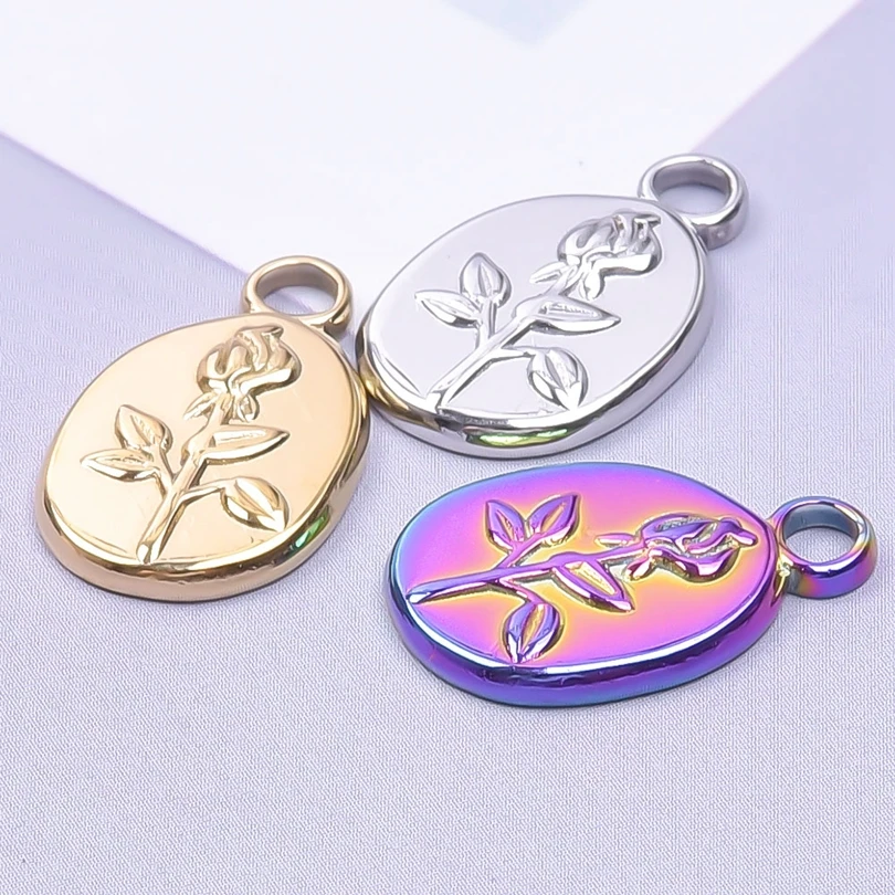 

5-10pcs/Lot New Romantic Rose Flower Charms for Jewelry Making DIY Fashion Flower Pendant Necklace Keychain Handmade Accessories
