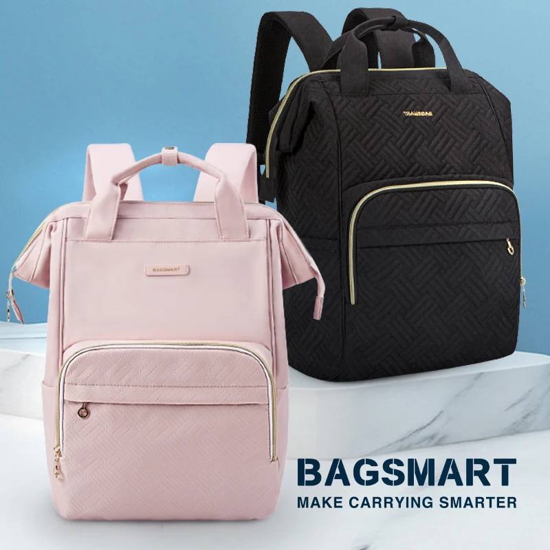 

BAGSMART Women's Travel Backpack Large Capacity Wide Open Business 15.6 inch Notebook Laptop Backpack Bags Feminina Mochila 50l