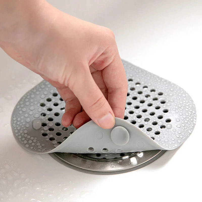 

Kitchen Sink Filter Anti-clogging Sealing Pad Bathroom Floor Strainer Shower Sewer Drains Cover Household Hair Catcher Stopper