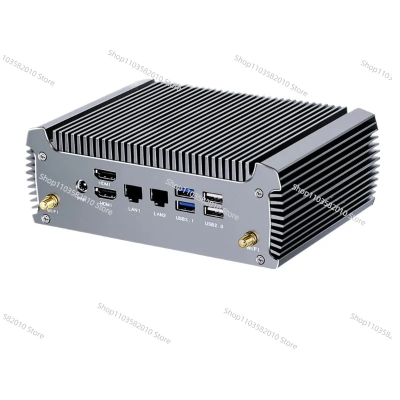 팬리스 미니 PC, AMD Ryzen 7 7730U / Ryzen 9 4950U / Ryzen 5 5600U 베어본, 듀얼 LAN 및 2개의 4K 디스플레이 지원