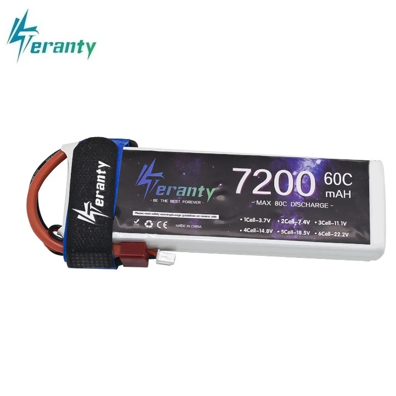 

Teranty 7200mAh 7.4V 60C LiPo Battery For RC Quadcopter Helicopter Car Boat Drones Spare Parts 2S Battery With T TRX XT90 Plug