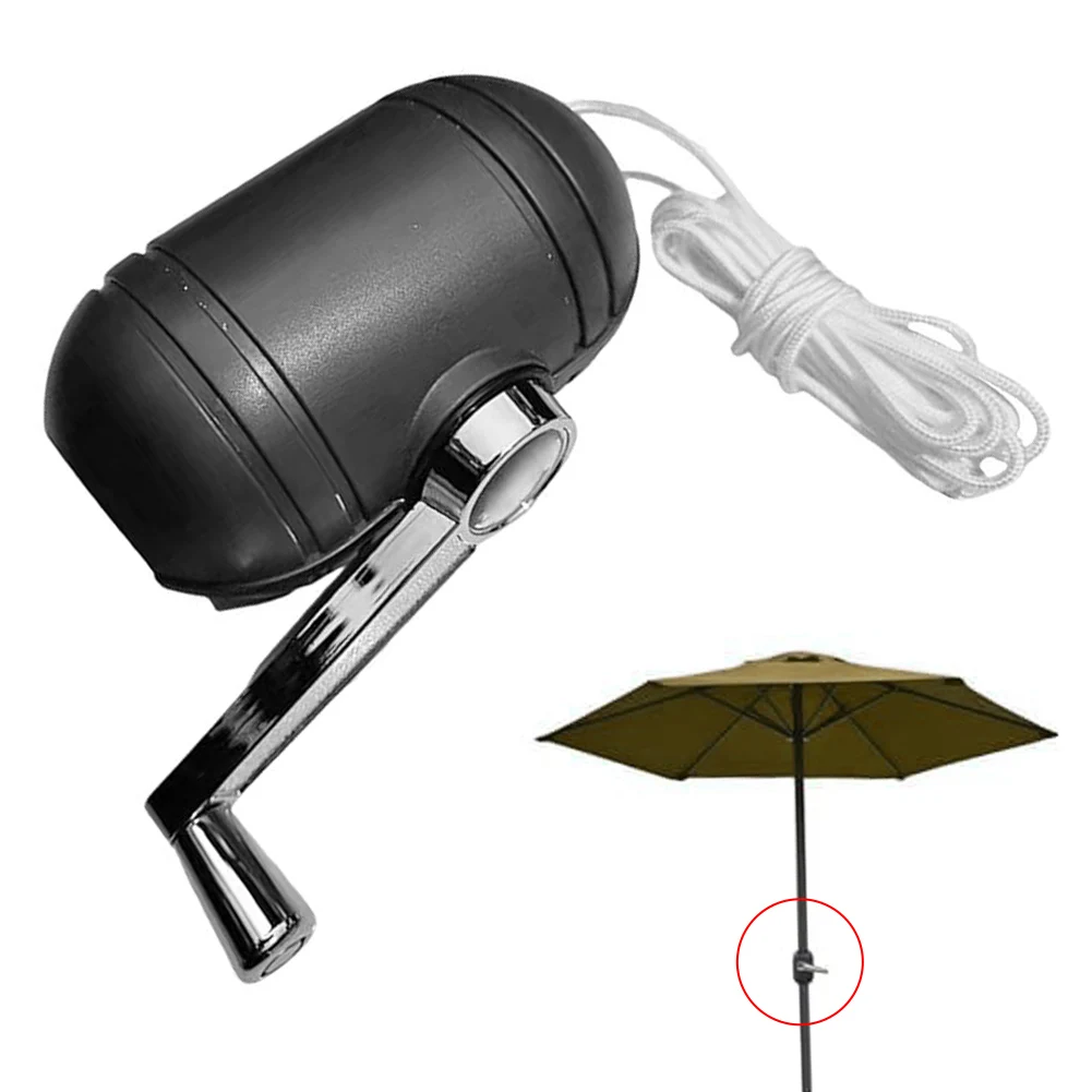 

PP Outdoor Patio Umbrella Replacement Tilt Mechanism Crank(With Rope) For Garden Party Balcony Most Umbrellas 88x55Mm