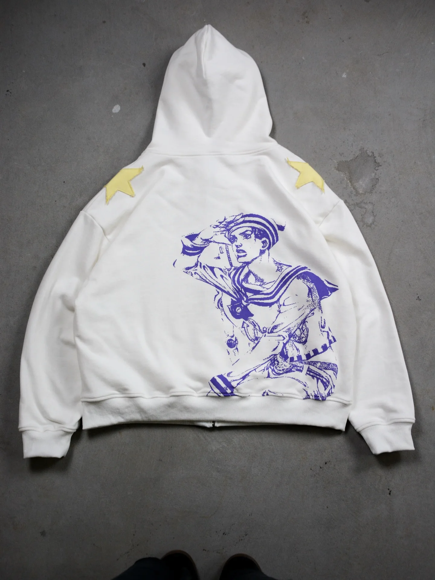 Jojo Bizarre Adventure Patchwork Zip Up Hoodies Men Oversized Embroidery Hoodie Hip Hop Couples Harajuku Y2k Street Sweatshirt